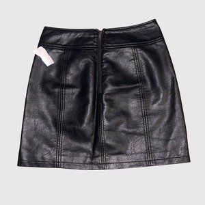 faux leather skirt